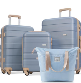 4-piece Expandable ABS Durable Luggage Compartment