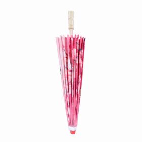 Women Handmade Umbrella Windproof Chinese Classical Dance Umbrella(Pink)