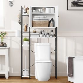 Bathroom Storage Cabinet With 4 Adjustable Side Shelves