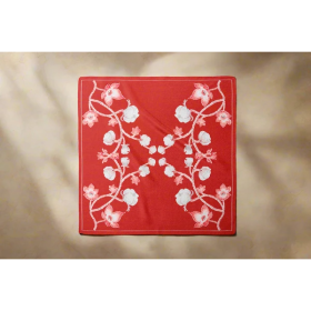 ReFashion Red Floral Scarf