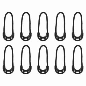 10pcs/bag EDC Black Small Zipper Pulls Cord Rope For Outdoor Travel Clothing Backpack Accessory