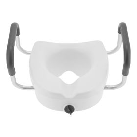 Raised Toilet Seat with NonSlip Adjustable Armrest Bathroom Supplies for Seniors Pregnant Women