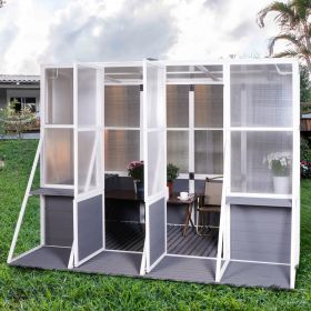Wooden Lean-to Greenhouse For Outdoors, Heavy Duty Walk-in, For Winter