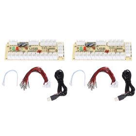 Arcade Game Controller USB Encoder Zero Delay USB to Joystick Button for PC for MAME for Raspberry Pi RetroQM070913 (Double)