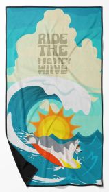 Surfer Dog Grey White Siberian Husky Premium Beach Towel Oversized Towel Beach Blanket, Pool, Beach Essentials, Yoga, Premium Bath Towel