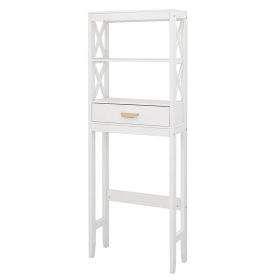 Over-the-Toilet Storage Cabinet With One Drawer Saver Bathroom Rack