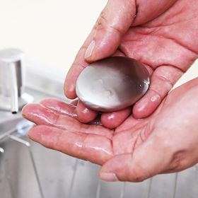 Oval Stainless Steel Fat Round Metal Odor Removal Soap Deodorant Large Soap