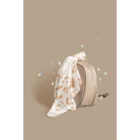 Slim Silk Scarf In White