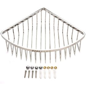 Stainless Steel Bathroom Shower Corner Basket Storage Shelf Wall Mounted Holder Organizer