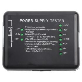 Power Supply Tester Checker 20/24 Pin HDD SATA FLOPPY for Computer