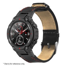 Replacement Leather Watch Strap Watch Band Compatible with Huami Amazfit T-Rex/T-Rex Pro Replacement Wrist Strap
