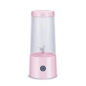 350Ml Portable Electric Juicer Blender 4 Blade Usb Mini Fruit Mixers Fruit Extractors For Juice Yogurt Smoothie Milkshake (Color: pink)
