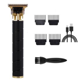 T9 Hair Clipper Electric Clipper Razor Hair Clipper; Professional Barber Clippers For Hair Cutting; Upgrade Cordless Hair Trimmer With Apron; Scissors (Color: SPIRAL BLACK)