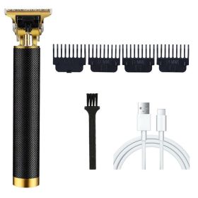T9 Hair Clipper Electric Clipper Razor Hair Clipper; Professional Barber Clippers For Hair Cutting; Upgrade Cordless Hair Trimmer With Apron; Scissors (Color: black)