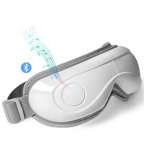 VEVOR Heated Eye Massager Eye Care Device 5 Modes Bluetooth Music 180�� Foldable (Control Type: Push-button, Color: White)