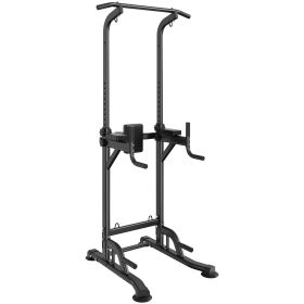 VEVOR Power Tower Dip Station, 10-Level Height Adjustable Pull Up Bar Stand (Accessory Function: No Spare Parts, Functional Morphology: With Elbow Pad)