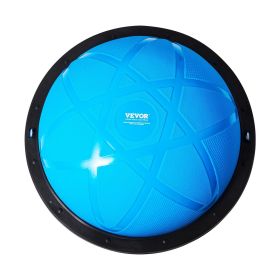 VEVOR Half Exercise Ball Trainer, 23 inch Balance Ball Trainer, 660 lbs Capacity Stability Ball, Yoga Ball with Resistance Bands and Pump (Top Non-Slip Texture: Grain Pattern, Color: Blue)